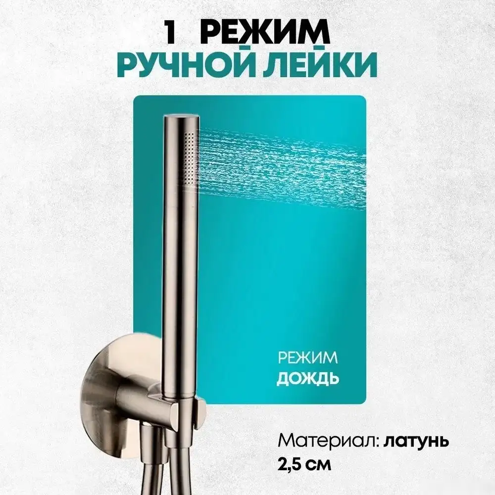 Душевая система Grocenberg GB5090 (никель) - фото товара