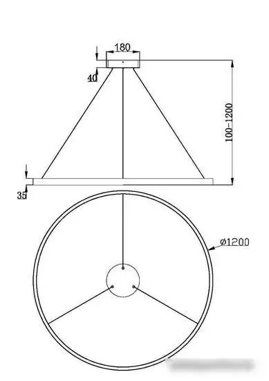 Подвесная люстра Maytoni Rim MOD058PL-L65BS3K – фото товара