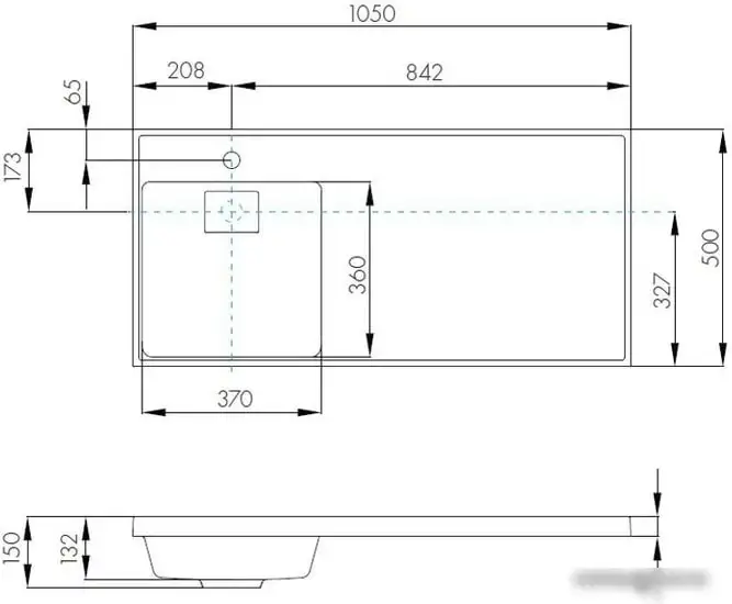 Умывальник Акватон Лондри 105 1A72833KLH01L - фото товара