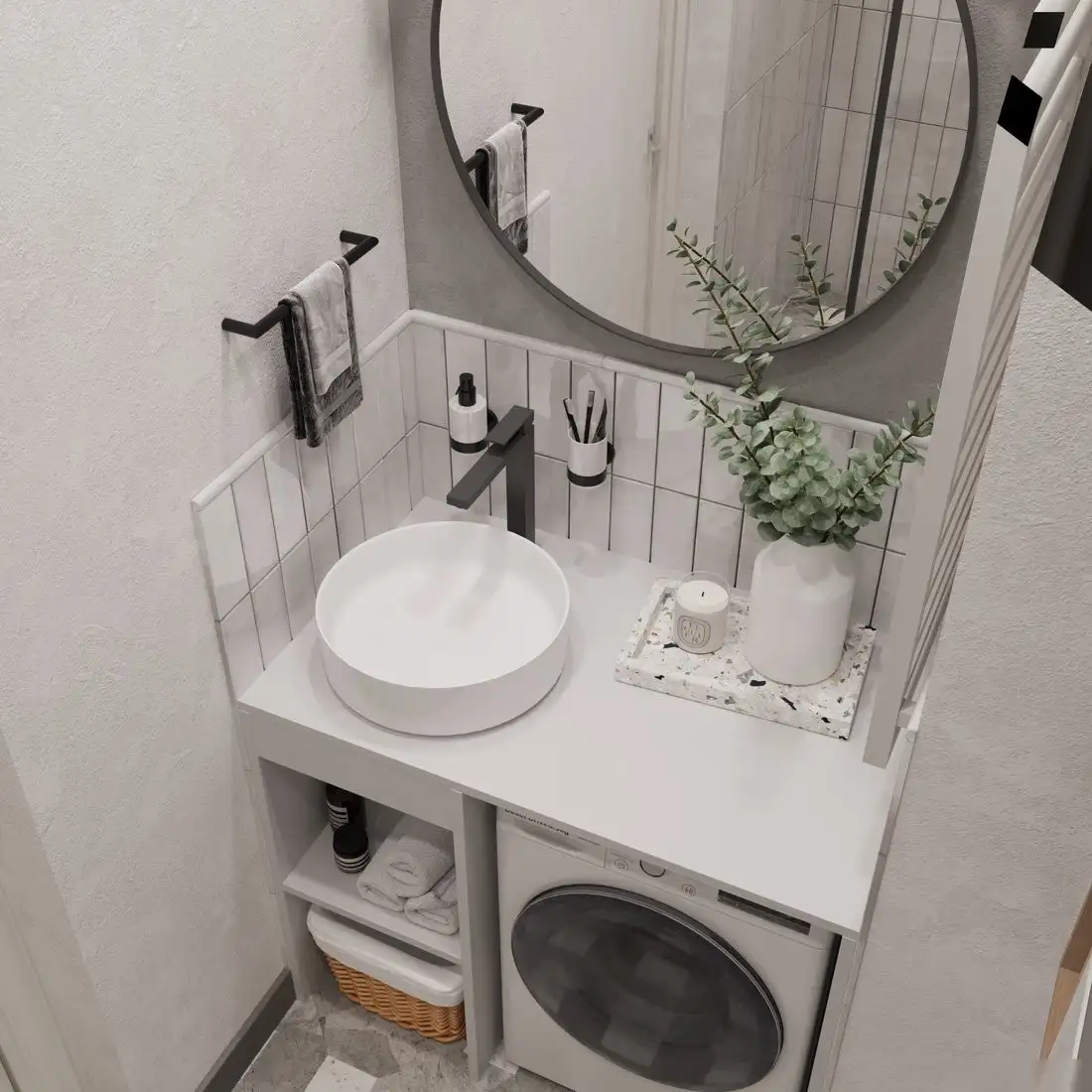 ЗОВ Тумба под умывальник Стамбул 100 S100LWP0LWPWM (белый) – фото товара