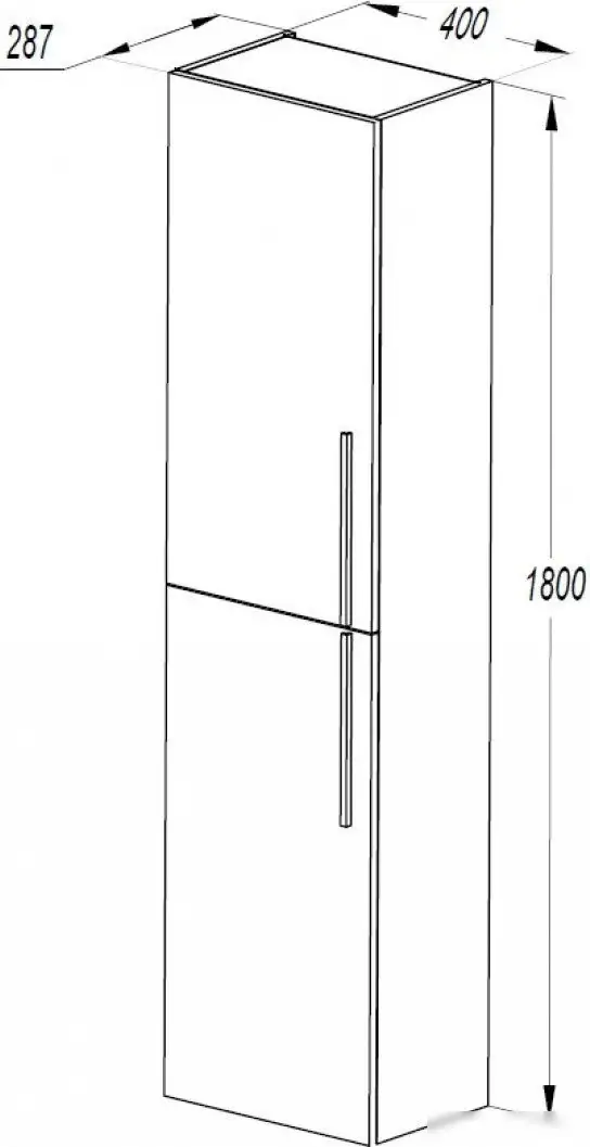 Акватон Шкаф-пенал для ванной Амели 1A262503AE7A0 – фото товара
