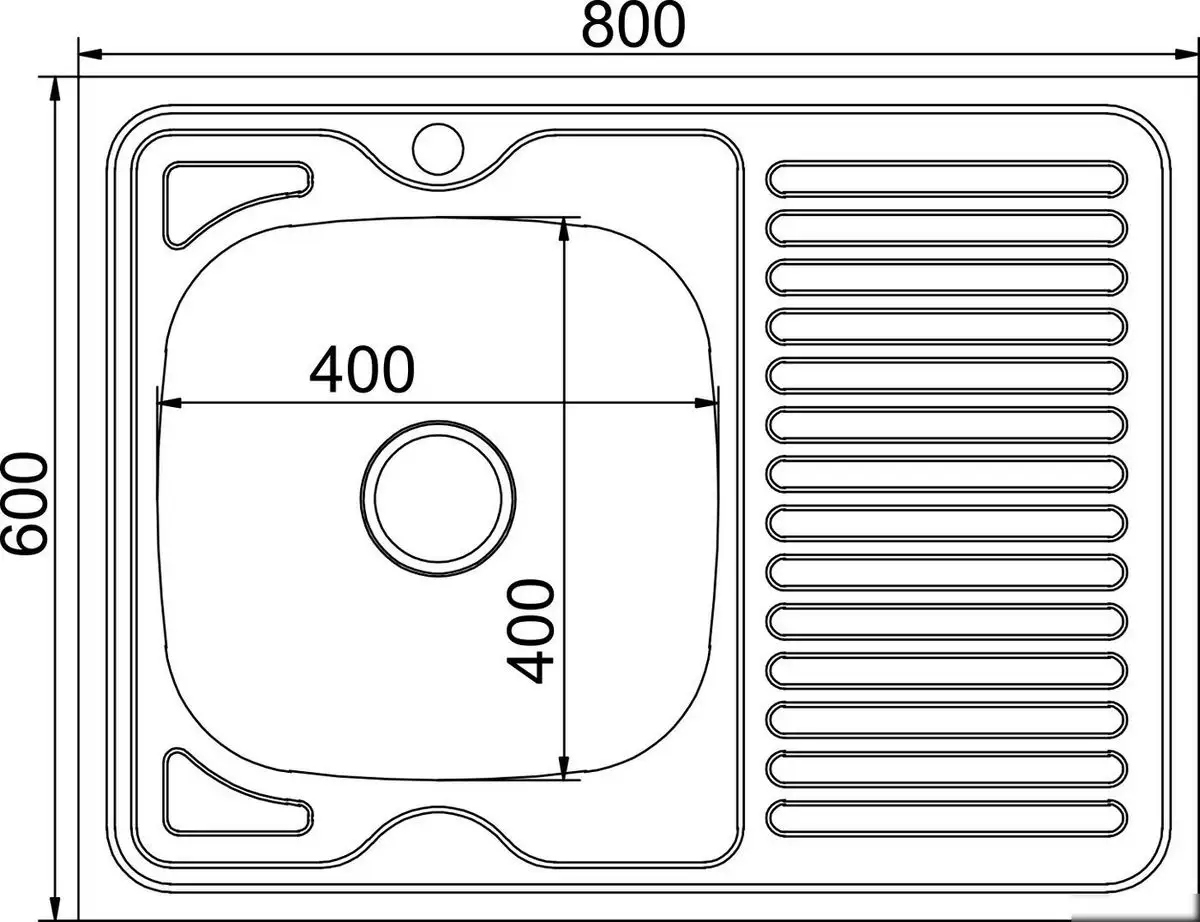 Кухонная мойка Mixline L 555234 (с сифоном) - фото товара