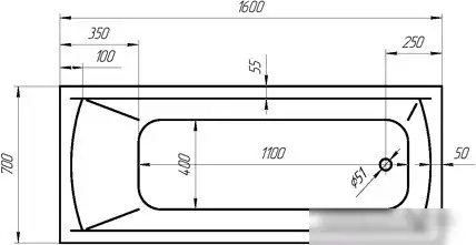 Ванна 1Марка Modern 160x70 - фото товара