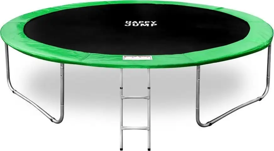 Батут GetActive Jump 8ft - 252 см с лестницей, внешней сеткой (зеленый) – фото товара