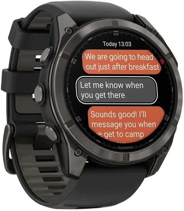 Умные часы Garmin Fenix 8 Pro 51 мм (серый, черный силиконовый ремешок) – фото товара