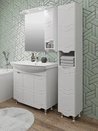 Runo Тумба с умывальником Runo Стиль 85 + Стиль 85 (напольная) – изображение в каталоге