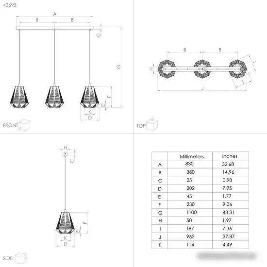 Подвесная люстра Eglo Stype 43693 – фото товара