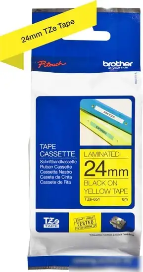 Картридж-лента для термопринтера Brother TZe-651 (24 мм, 8 м) – фото товара