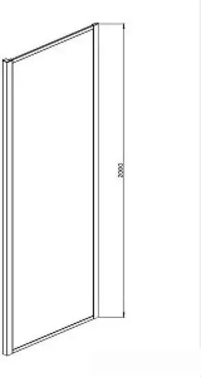 Душевая стенка Aquatek AQ ARI WA 08020BL 80x200 (черный/прозрачное стекло) - фото товара