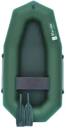 Гребная лодка Муссон R-195 с гребками (зеленый)