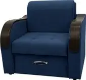 Кресло Сириус Лидер-1 НПБ 105x110 (Eva 22 велюр синий) – изображение в каталоге