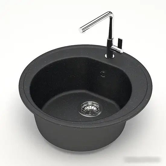 Кухонная мойка Teymi Lina D51 T120101 (черный матовый) - фото товара