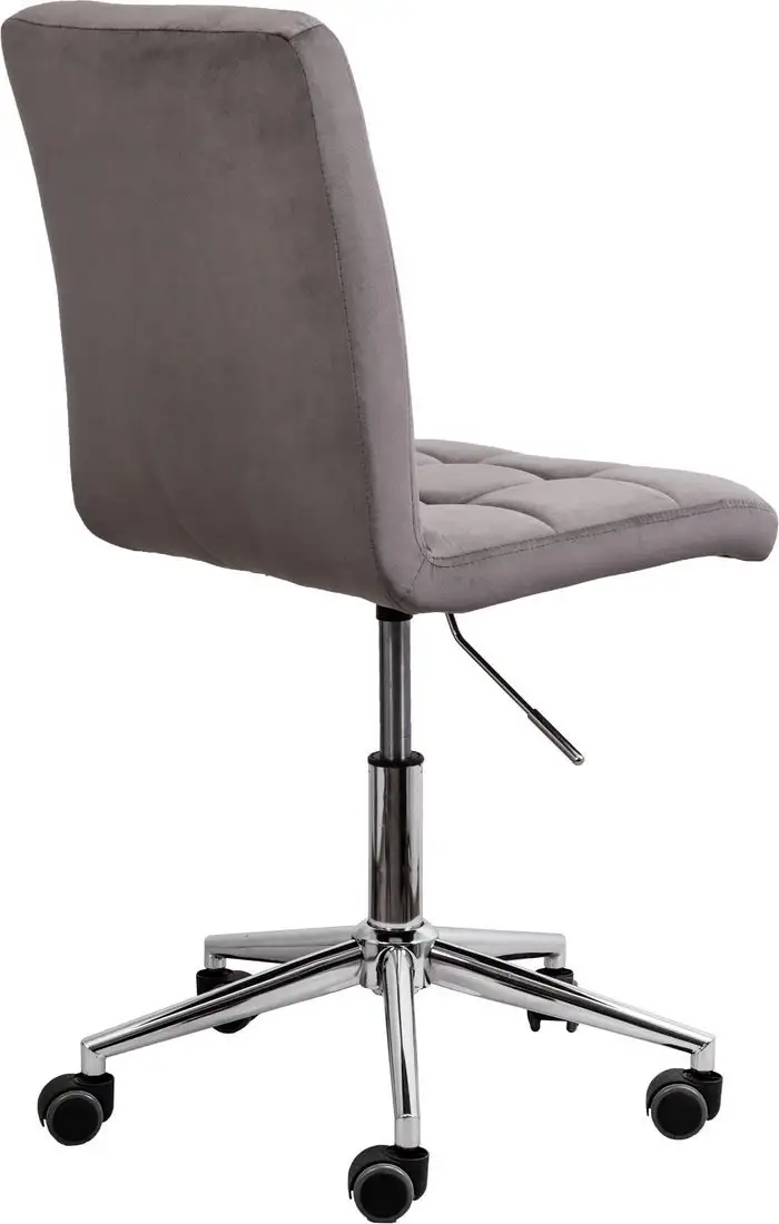 Офисное кресло AksHome Fiji поворотное (светло-серый велюр HCJ-38/хром) – фото товара