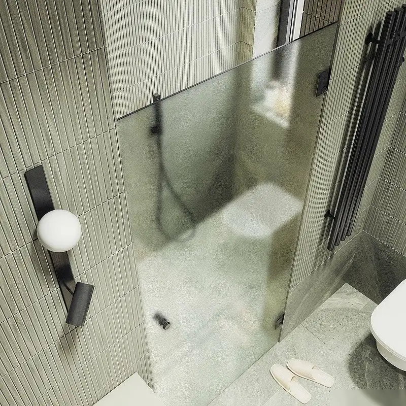 Душевая дверь MaybahGlass 195x70.5 MGD-519-6 (сатин стекло/черный) - фото товара