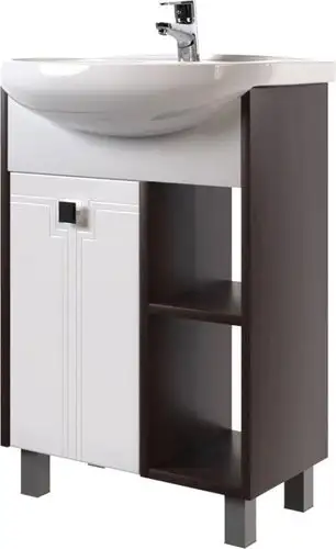 Mixline Тумба под умывальник Боско-55 554987 (белый/венге) – изображение в каталоге