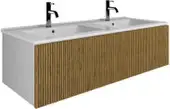 ЗОВ Тумба с умывальником Кито 120 K120LW0MRM-OL120 (белый/тростник)