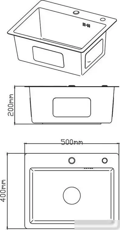 Кухонная мойка Diadonna S5040B-2 - фото товара