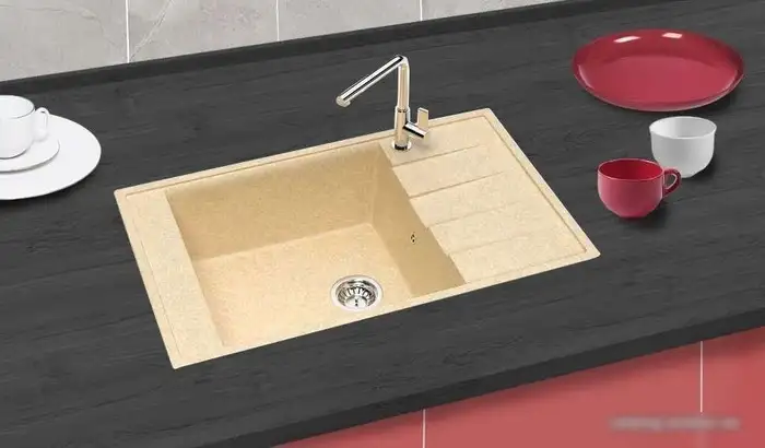 Кухонная мойка Berge BR-8005 (светлый дуб) - фото товара