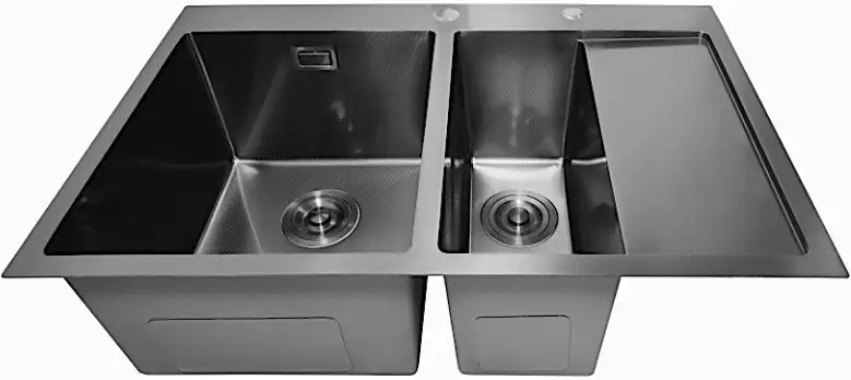 Кухонная мойка Stellar Decor S7850NB-2L-D (нано черный) - фото товара