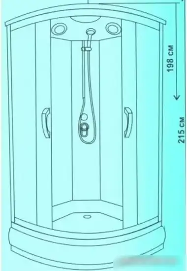 Душевая кабина Водный мир ВМ-883 Е 100x100 (черный/тонированное стекло) - фото товара