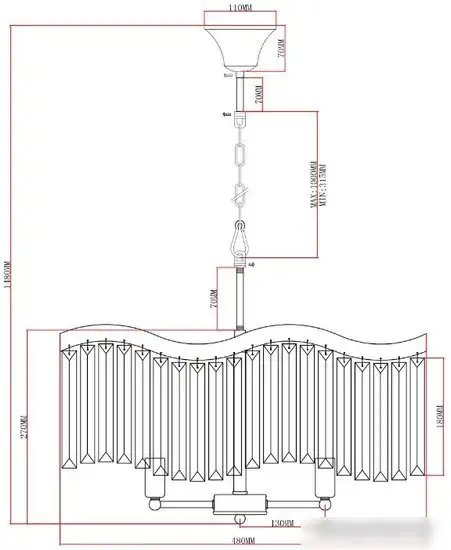 Подвесная люстра Moderli Wave V10772-6P – фото товара