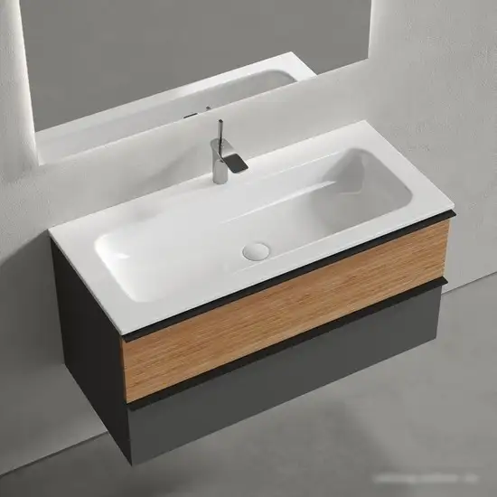 Sancos Тумба под умывальник Delta DL100GR (дуб красный/графит) – фото товара