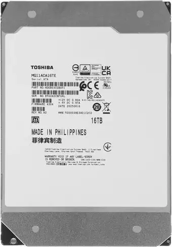 Жесткий диск Toshiba MG11 16TB MG11ACA16TE – изображение в каталоге