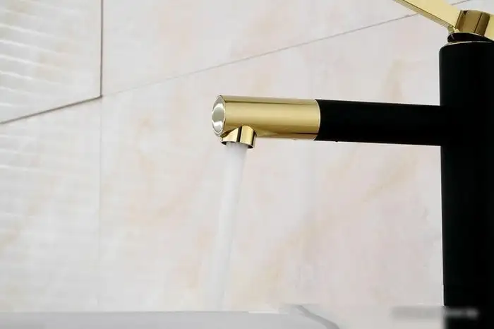 Смеситель Rea Smart REA-B7402 (черный/золотой) - фото товара