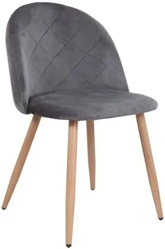 Стул AksHome Honnor (серый велюр HLR-21/дуб) – изображение в каталоге