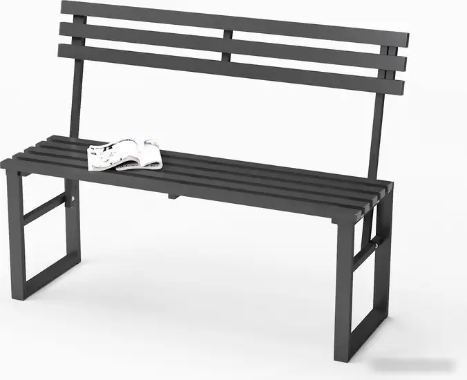 Скамейка Sundays Relax СКМС-1 со спинкой (черный) – фото товара