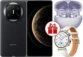 Смартфон Huawei Mate X6 ICL-LX9 12GB/512GB (черный) + наушники FreeClip + умные часы Watch GT 5 41 мм (белый)