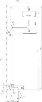 Душевая система Gappo G2406-3 - фото товара