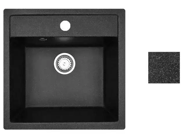Мойка кухонная из искусственного камня STAR черный 510х505 AV Engineering