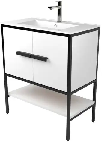 Дабер Тумба под умывальник 010 WeltWasser Deilbach 7517-70 Т10.7W.2.5 (черный/белый) – изображение в каталоге