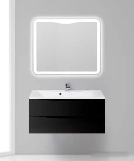 BelBagno Тумба под умывальник Marino-1000-2C-SO-NL-P (nero laccato lucid) – фото товара