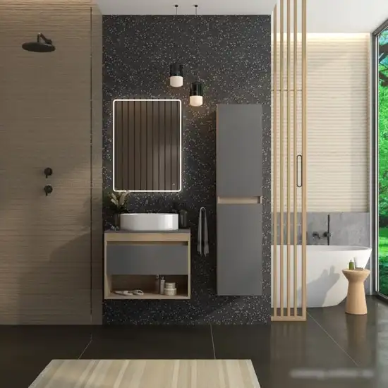 Teymi Тумба под умывальник Ritta 65 T60524 (дуб эврика/графит матовый) – фото товара