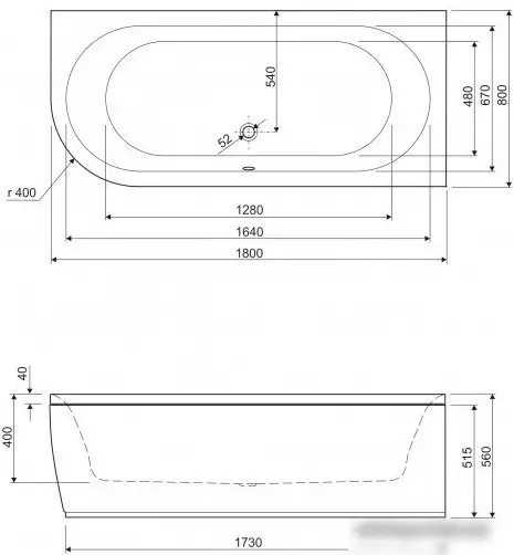 Ванна Cezares Metaurno Corner 180x80 правая - фото товара
