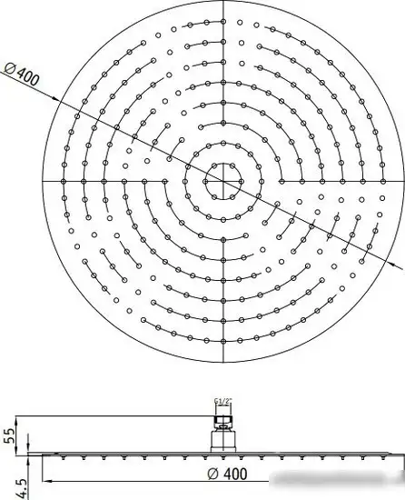 Верхний душ RGW SP-81B 40x40 см - фото товара