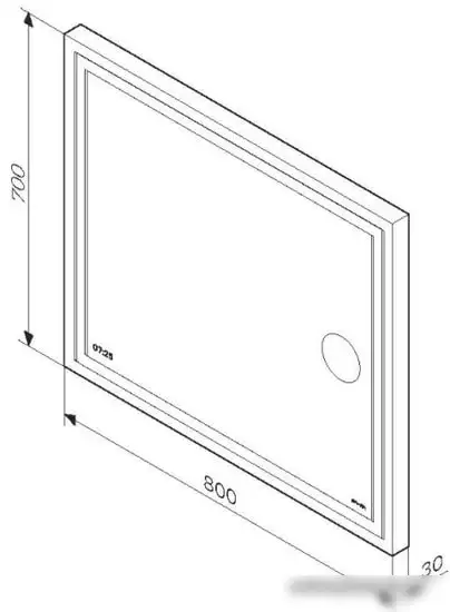 Мебель для ванных комнат AM.PM Зеркало Gem 80 M91AMOX0803WG – фото товара
