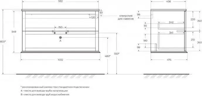 Cezares Тумба под умывальник Tiffany 55243 – фото товара