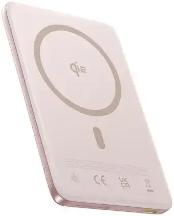 Внешний аккумулятор Baseus PicoGo AM41 Ultra-Slim Qi2 Magnetic Power Bank 10000mAh (розовый) – изображение в каталоге