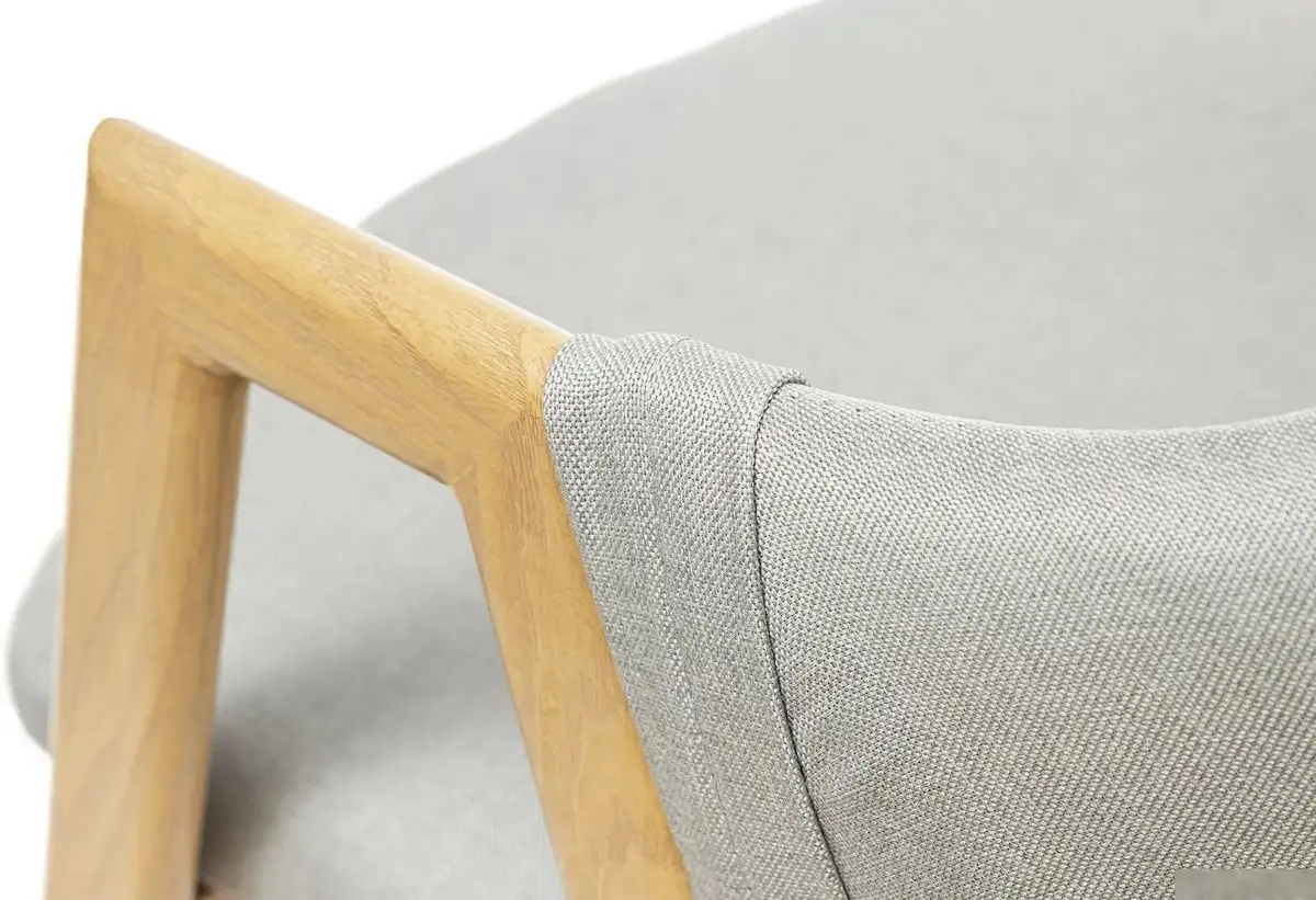 Стул с подлокотниками Mio Tesoro Луна DC-048A (серый/дерево) – фото товара