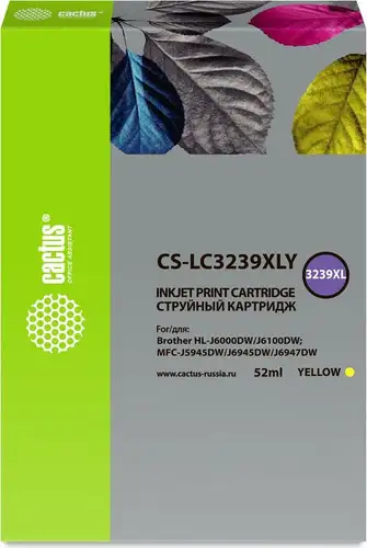 Картридж CACTUS CS-LC3239XLY (аналог Brother LC3239XLY) – изображение в каталоге