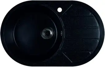 Кухонная мойка Marblan Elon L (черный,с сифоном) - изображение в каталоге