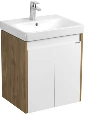 Акватон Тумба с умывальником Сканди Doors 55 1A2788K0SDZ90 (белый/дуб рустикальный) – изображение в каталоге