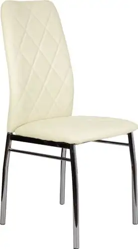 Стул AksHome Adele (экокожа, кремовый APU-003/хром) – изображение в каталоге