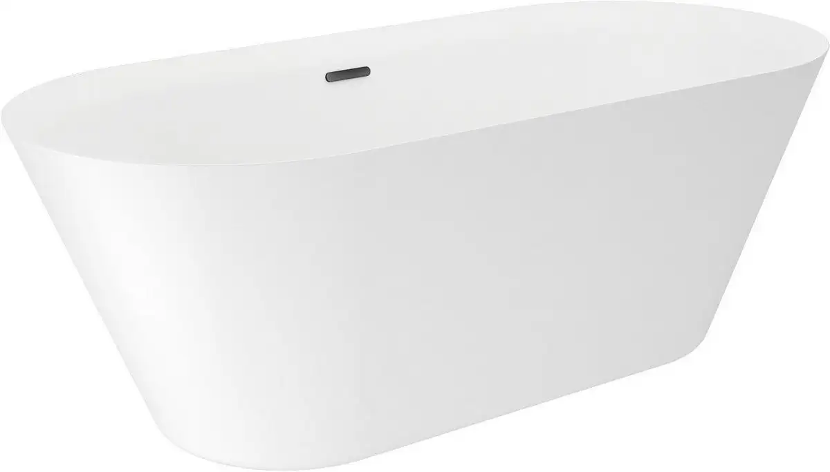 Ванна Wellsee Cute Twin R 168x75 23840103R (отдельностоящая ванна белый глянец, экран, ножки, сифон-автомат матовый черный) - фото товара