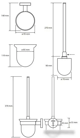 Ершик для унитаза Bemeta Graphit 156113017 – фото товара