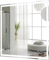 Пекам Зеркало Greta 80x80 greta-80x80dpcl (с подсветкой, сенсором на взмах руки, подогревом и часами) – изображение в каталоге