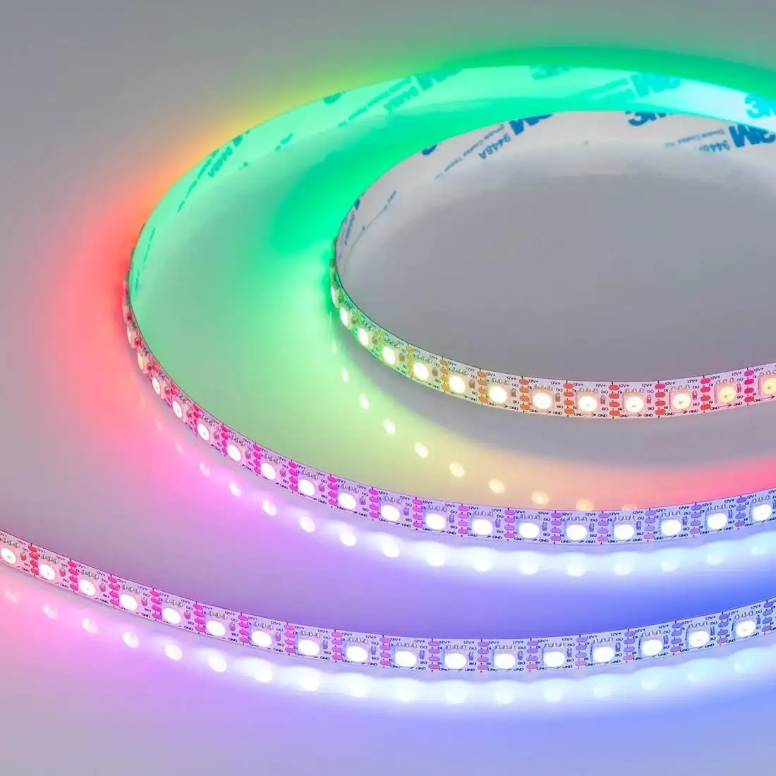 Светодиодная лента Arlight 13W/m 96LED/m 5060SMD разноцветный 5М SPI-B96-10mm 12V 037868 – фото товара